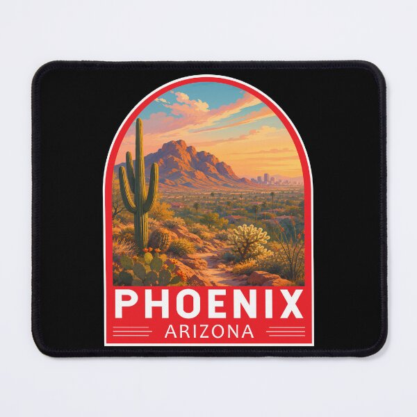 Item preview, Phoenix Arizona Travel Art Emblem designed and sold by KrisSidDesigns.