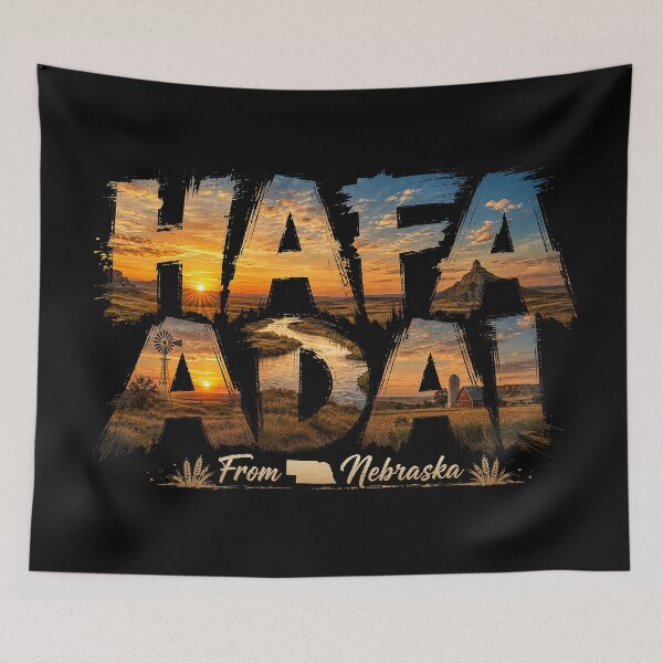 Item preview, Håfa Adai from Nebraska: Great Plains Sunset & Cornhusker State Spirit designed and sold by BlissBlvdShop.