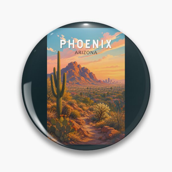 Item preview, Phoenix Arizona Illustration Travel Art Vintage designed and sold by KrisSidDesigns.
