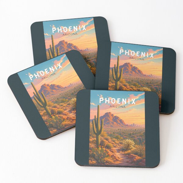 Item preview, Phoenix Arizona Illustration Travel Art Vintage designed and sold by KrisSidDesigns.