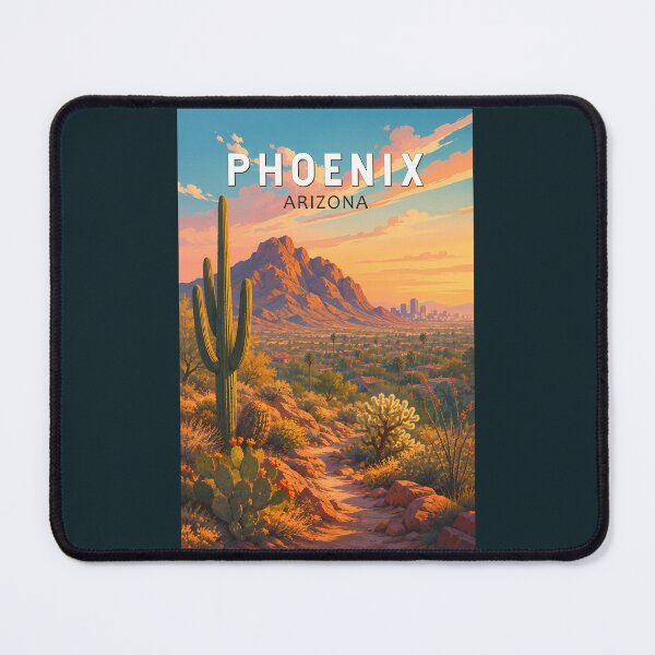 Item preview, Phoenix Arizona Illustration Travel Art Vintage designed and sold by KrisSidDesigns.