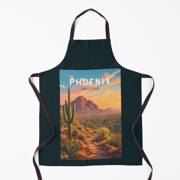 Artikelvorschau, Phoenix, Arizona – Illustration, Reisekunst, Vintage entworfen und verkauft von KrisSidDesigns.