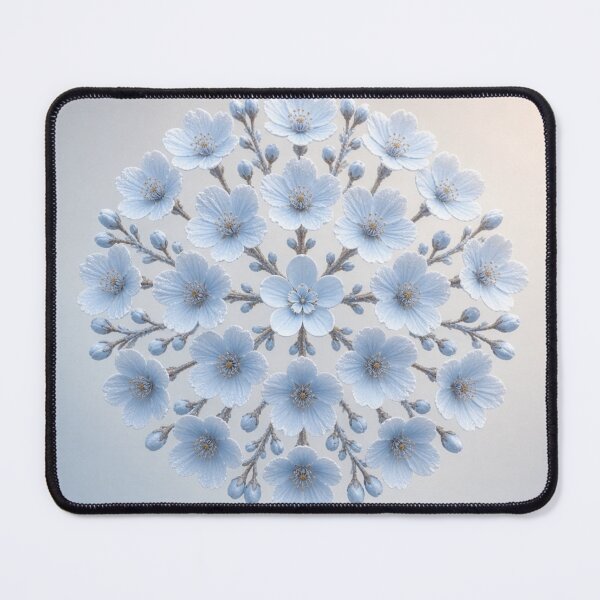 Item preview, Circular Baby Blue Flower Mandala designed and sold by IntelliMindDesigns.