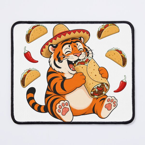Item preview, Chubby Tiger Cinco De Mayo Burrito Tacos designed and sold by aigcx.