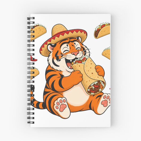 Artikelvorschau, Chubby Tiger Cinco De Mayo Burrito Tacos entworfen und verkauft von aigcx.