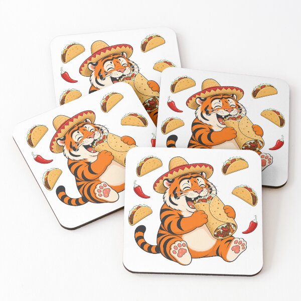 Item preview, Chubby Tiger Cinco De Mayo Burrito Tacos designed and sold by aigcx.
