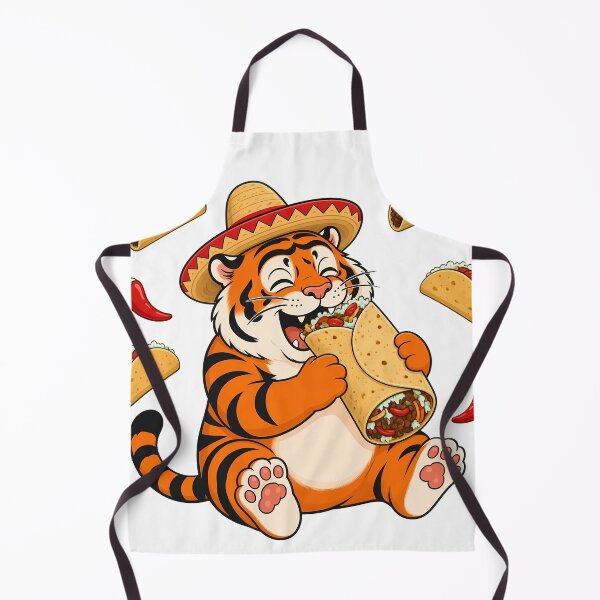 Item preview, Chubby Tiger Cinco De Mayo Burrito Tacos designed and sold by aigcx.