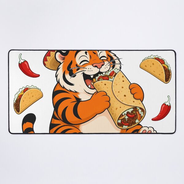 Item preview, Chubby Tiger Cinco De Mayo Burrito Tacos designed and sold by aigcx.