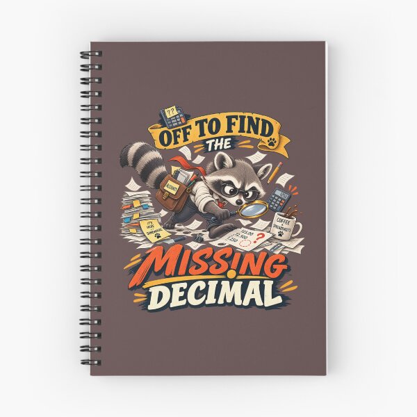 Item preview, Missing Decimal Accountant Humor Raccoon Detective designed and sold by PunchDrop.