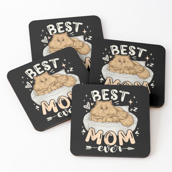Item preview, Best Cat Mom Ever Cute Mother Cat and Kitten Art designed and sold by NoeValdric.