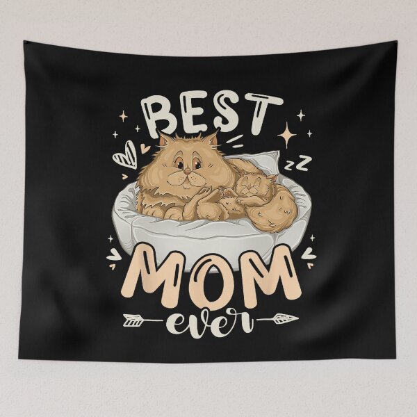 Item preview, Best Cat Mom Ever Cute Mother Cat and Kitten Art designed and sold by NoeValdric.