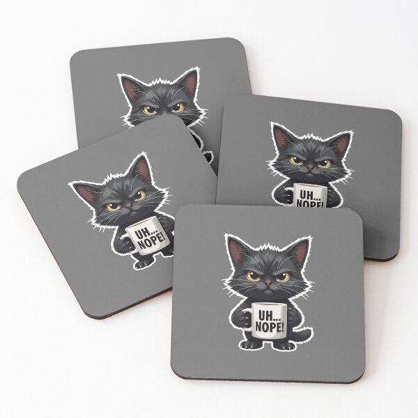 Item preview, Uh... Nope! Grumpy Cat Coffee Drinker Feline Owner designed and sold by SofiBlair.