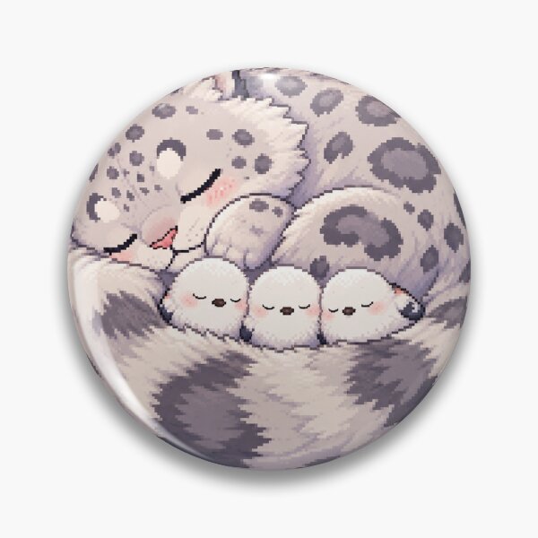 Item preview, Cozy Sleeping Snow Leopard and Shima Enaga Birds designed and sold by CozyPixel-J.