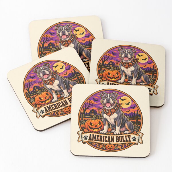 Item preview, American Bully Halloween Shirt – Retro Pumpkin Patch Dog Badge Design designed and sold by Globalcitytees.