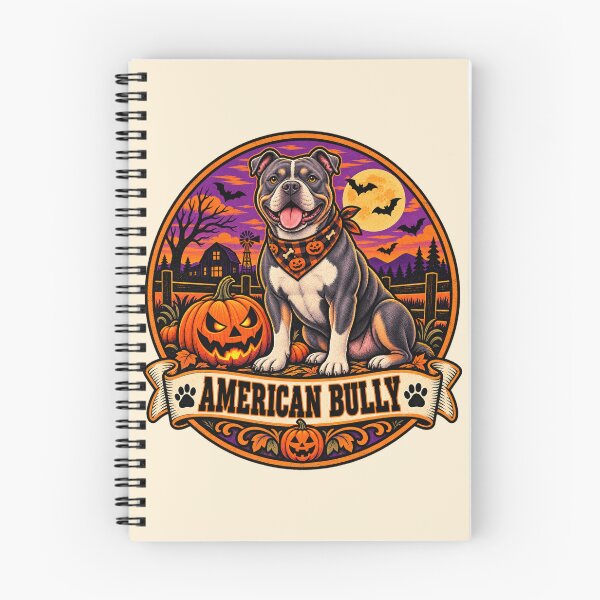 Item preview, American Bully Halloween Shirt – Retro Pumpkin Patch Dog Badge Design designed and sold by Globalcitytees.