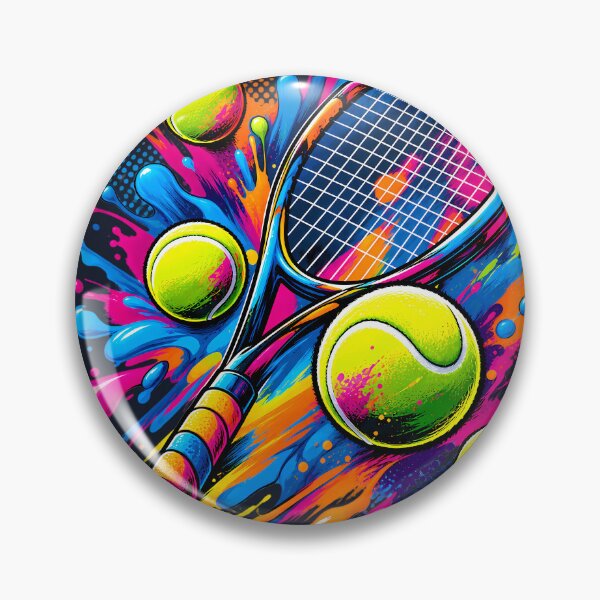 Artikelvorschau, Neon Tennisschläger und Ball Splash entworfen und verkauft von VectorVortex.