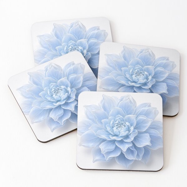 Item preview, Large Baby Blue Peony Macro Art designed and sold by IntelliMindDesigns.