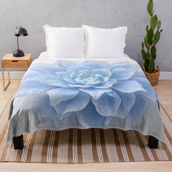 Item preview, Large Baby Blue Peony Macro Art designed and sold by IntelliMindDesigns.