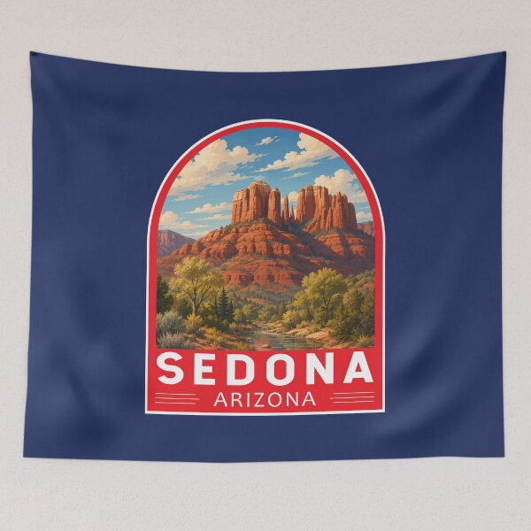 Item preview, Sedona Arizona Travel Art Emblem designed and sold by KrisSidDesigns.