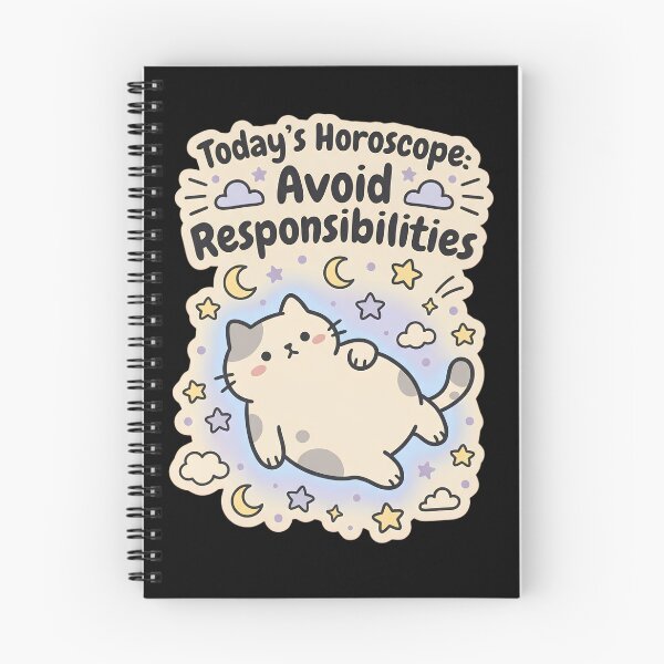 Item preview, Funny Horoscope Avoid Responsibilities Cute Cat Astrology Humor designed and sold by kuwagatamushi.
