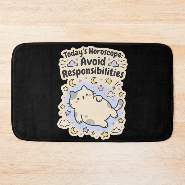 Item preview, Funny Horoscope Avoid Responsibilities Cute Cat Astrology Humor designed and sold by kuwagatamushi.