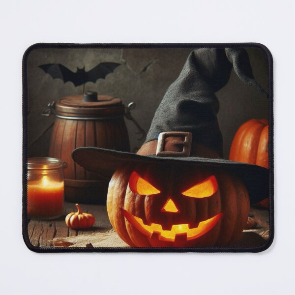 Item preview, Spooky Pumpkin With Witch Hat – Halloween Glow Art designed and sold by Rocket&Stars.