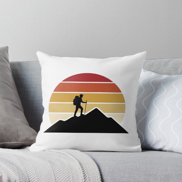 Item preview, Retro Hiker Mountain Silhouette Vintage Sunset Art designed and sold by pattman.