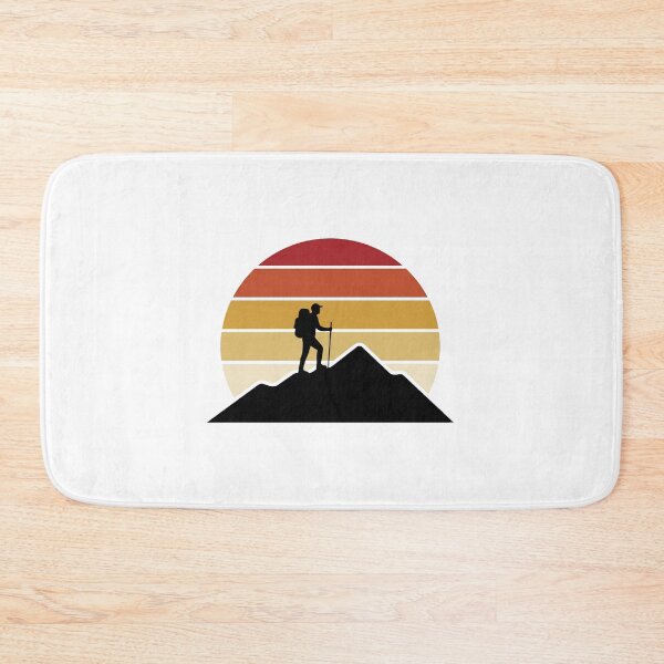 Item preview, Retro Hiker Mountain Silhouette Vintage Sunset Art designed and sold by pattman.