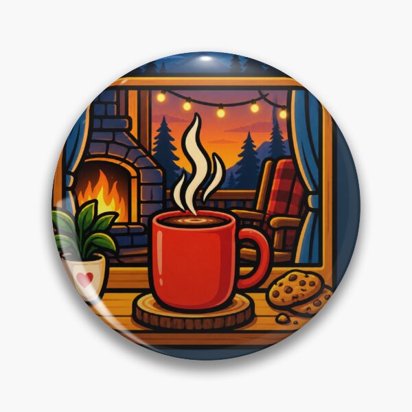 Item preview, Cozy Hot Cocoa Night – Cabin Winter Coffee & Comfort designed and sold by waikibi ⭐⭐⭐⭐⭐.
