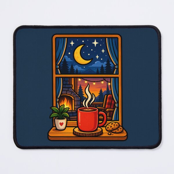 Item preview, Cozy Hot Cocoa Night – Cabin Winter Coffee & Comfort designed and sold by waikibi ⭐⭐⭐⭐⭐.