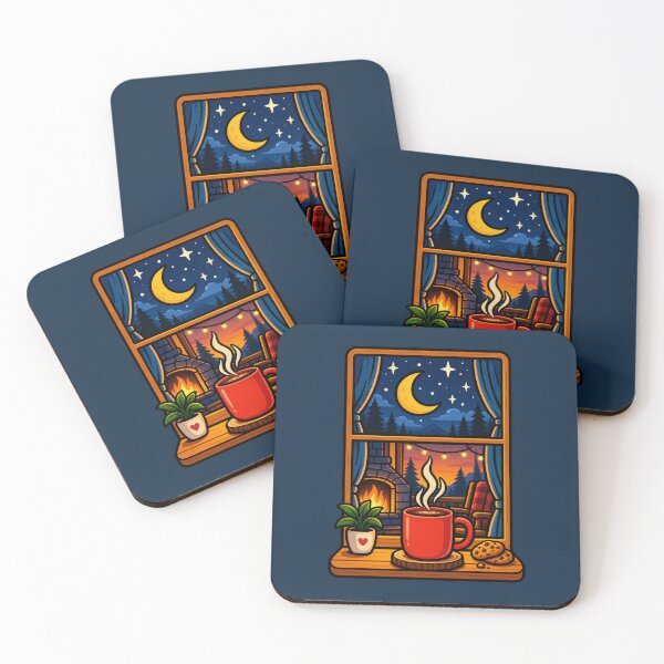 Item preview, Cozy Hot Cocoa Night – Cabin Winter Coffee & Comfort designed and sold by waikibi ⭐⭐⭐⭐⭐.