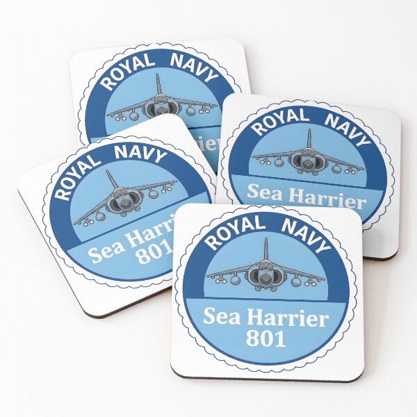 Item preview, Royal Navy Sea Harrier 801 Naval Air Squadron Insignia Patch designed and sold by CharlieDesings.