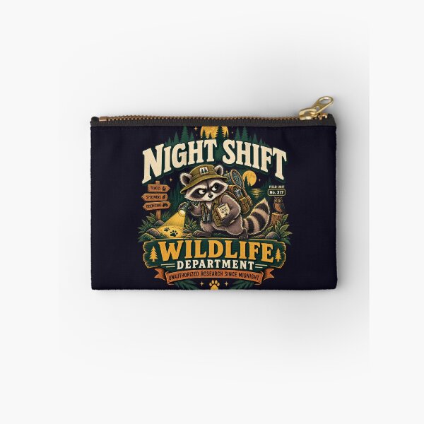 Item preview, Night Shift Wildlife Research Raccoon Field Scientist designed and sold by PunchDrop.