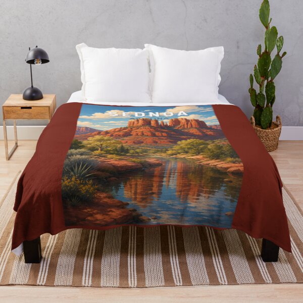 Item preview, Sedona Arizona Illustration Travel Art Vintage designed and sold by KrisSidDesigns.