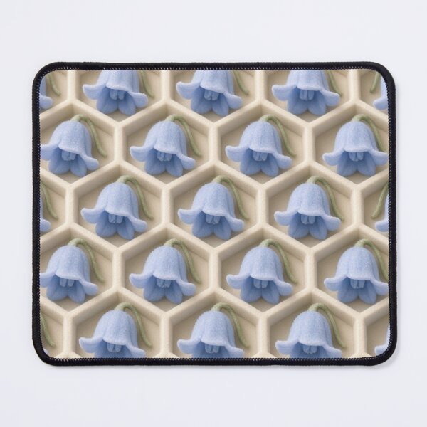Item preview, Hexagonal Baby Blue Flower Lattice designed and sold by IntelliMindDesigns.