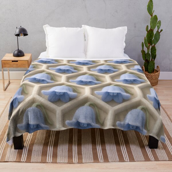 Item preview, Hexagonal Baby Blue Flower Lattice designed and sold by IntelliMindDesigns.