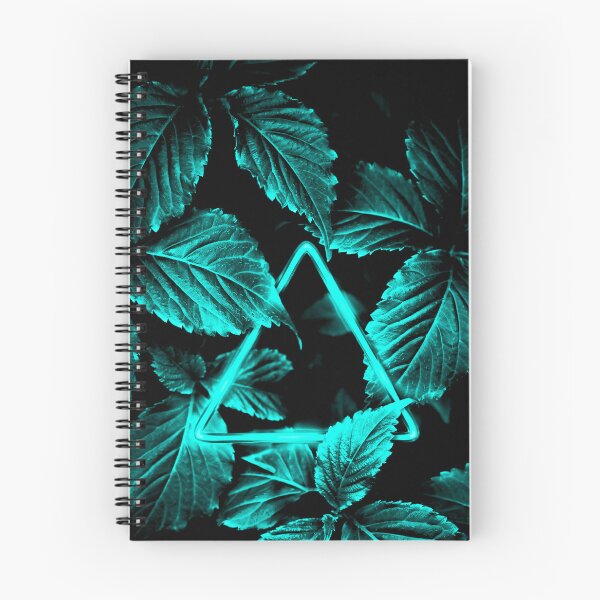 Item preview, Neon Cyan Triangle in Teal Leaves designed and sold by Exodoi.