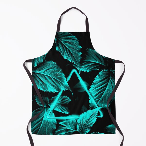 Item preview, Neon Cyan Triangle in Teal Leaves designed and sold by Exodoi.