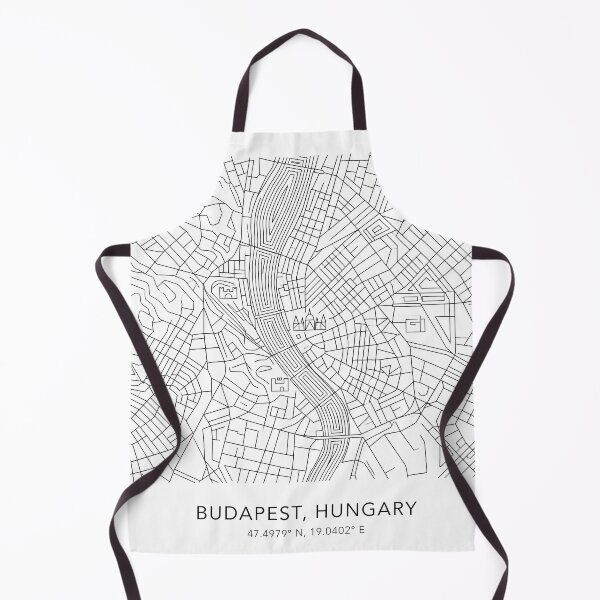 Item preview, Budapest Hungary Line Art Skyline Coordinates designed and sold by OzzFrequency.
