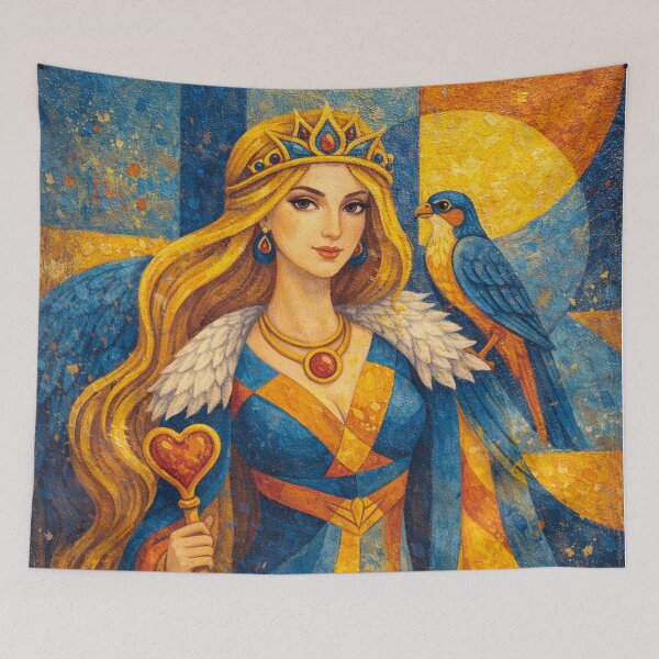 Aperçu de l'œuvre Illustration de Freya, déesse nordique de l'amour et de la magie créée et vendue par GalleryKauffeld.