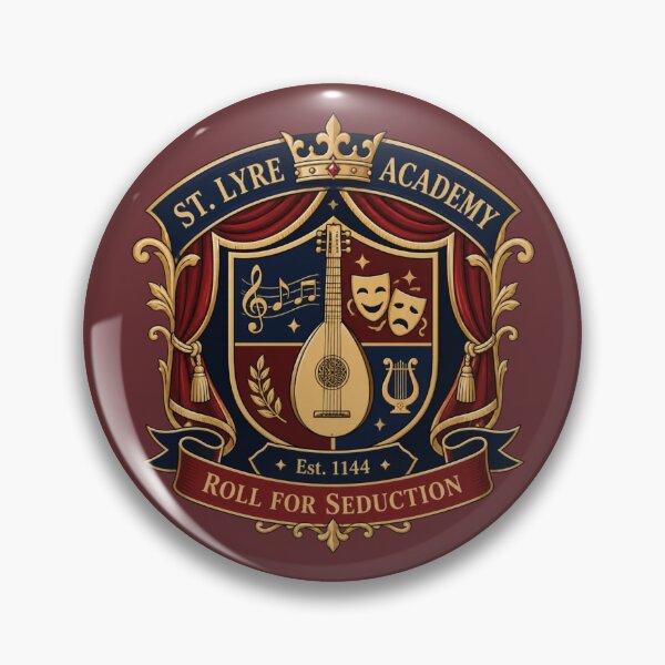 Item preview, St Lyre Royal Academy - Bard Dramatic Arts Varsity DND RPG Meme designed and sold by Dice_Goblin_Studio.