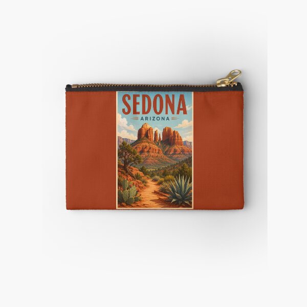 Item preview, Sedona Arizona Cathedral Rock Illustration Travel Art Vintage designed and sold by KrisSidDesigns.