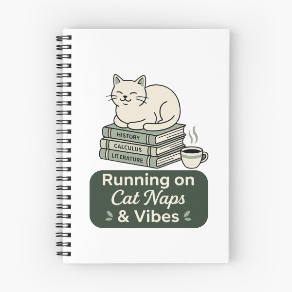 Item preview, Running on Cat Naps and Vibes - Cat Design designed and sold by RunningWhiskers.