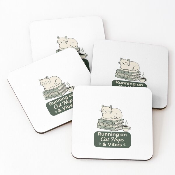 Item preview, Running on Cat Naps and Vibes - Cat Design designed and sold by RunningWhiskers.