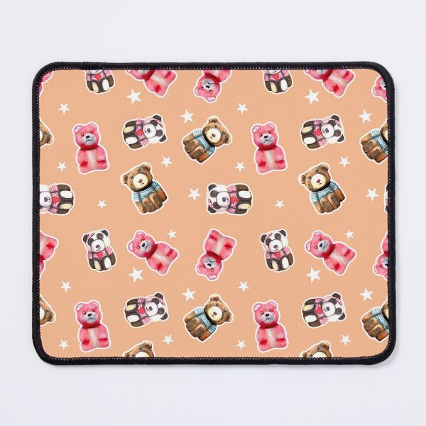 Item preview, Cute teddy panda pattern with apricot background designed and sold by TurquoiseChicken.
