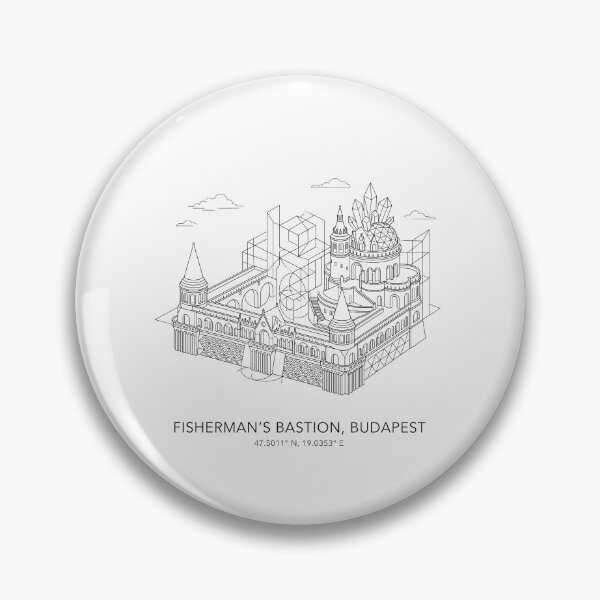 Item preview, Budapest Hungary Line Art Skyline Coordinates designed and sold by OzzFrequency.