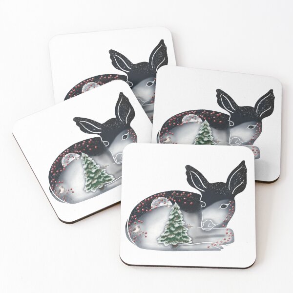 Item preview, Fawn and the Wishing Tree at Moonrise - Dark Sky (Quiet Magic of Nature Winter Series) designed and sold by Winooski Designs.
