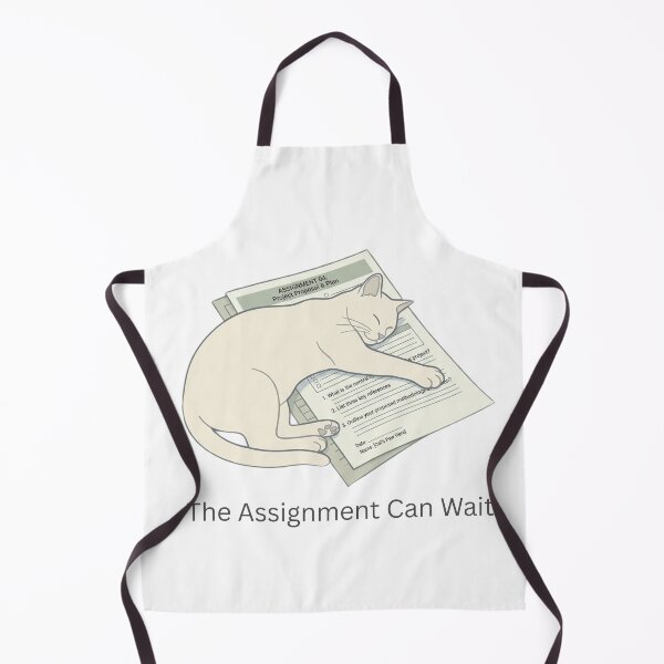 Item preview, The Assignment Can Wait - Cat Design designed and sold by RunningWhiskers.