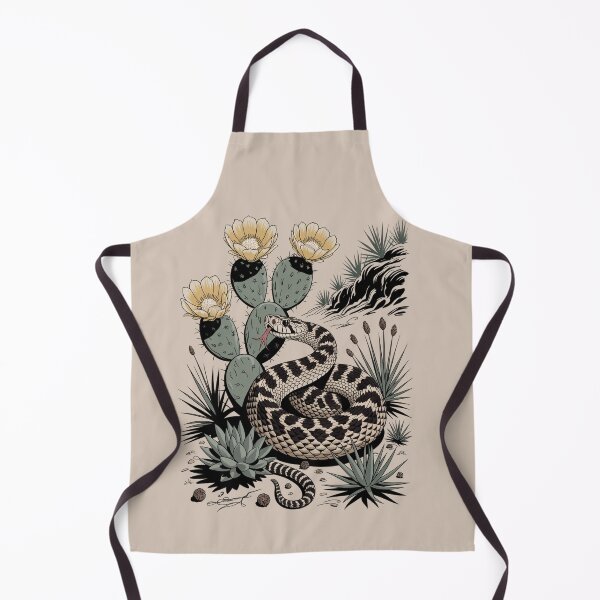Item preview, Rattlesnake and Desert Cactus Botanical Illustration designed and sold by NuvoraNest.