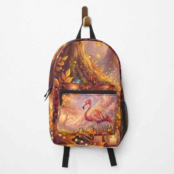 Item preview, Flamingo in Autumn Pumpkin Forest designed and sold by GraffiTimi.